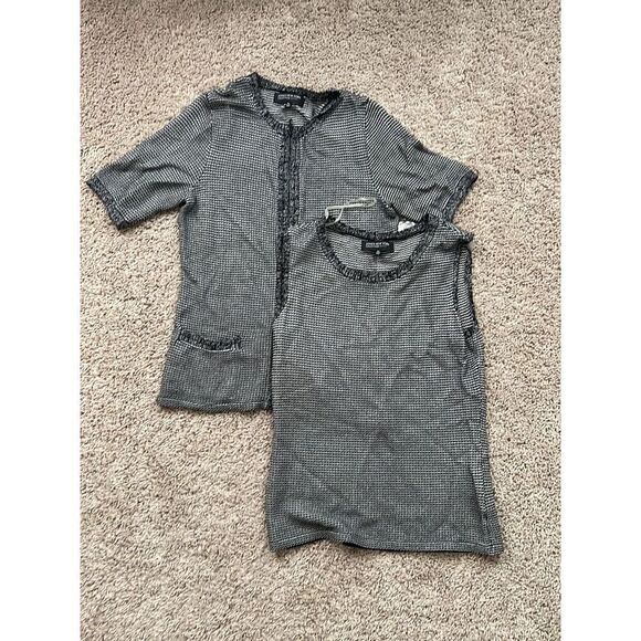 Jones New York Knit Blouse + Short Sleeve Jacket Set - Career Work Suiting S - Picture 1 of 5